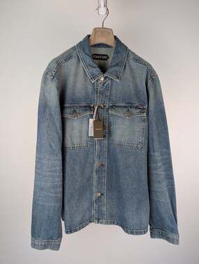 Tom Ford Denim Jacket in Vintage Pale Blue Brand New with Tags XXXL